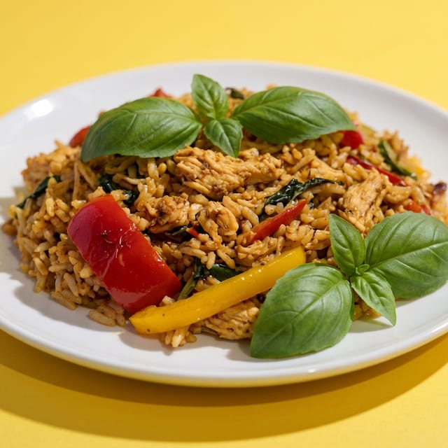 Spicy Basil Fried Rice.